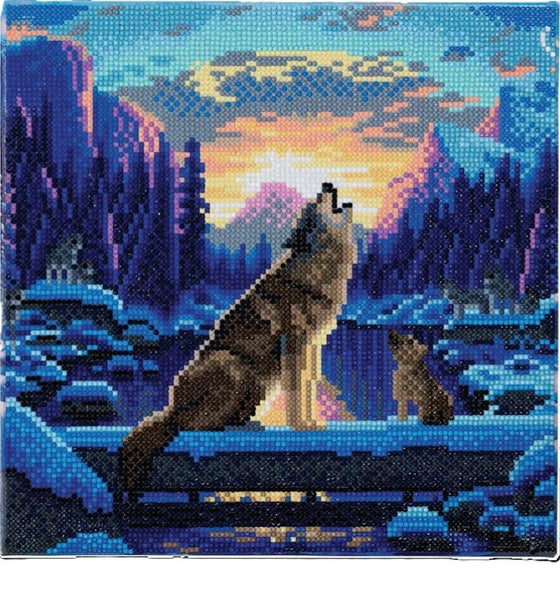 Crystal Art - Howling Wolves