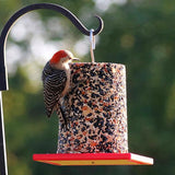 Recycled Large Red Cylinder Feeder