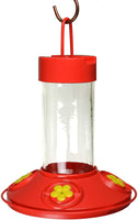 16 oz jar with red top.  Base is red with yellow flowers.