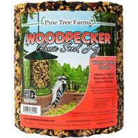Woodpecker Seed Log.  woodpecker, seed, cylinder, log, sunflower, black oil, peanuts, corn